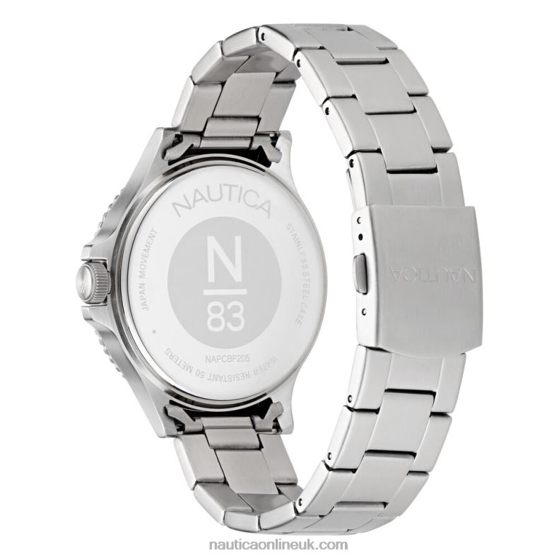 Nautica Cocoa Beach Solar-Powered Stainless Steel 3-Hand Watch L6J4L287 Multi Men