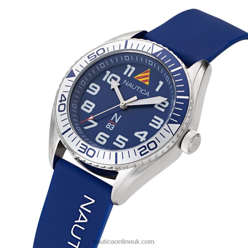 Nautica Finn World Silicone 3-Hand Watch L6J4L303 Multi Men