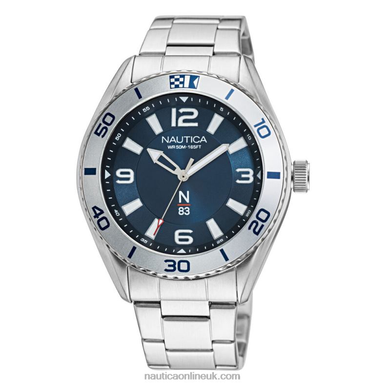 Nautica Finn World Silicone 3-Hand Watch L6J4L356 Multi Men