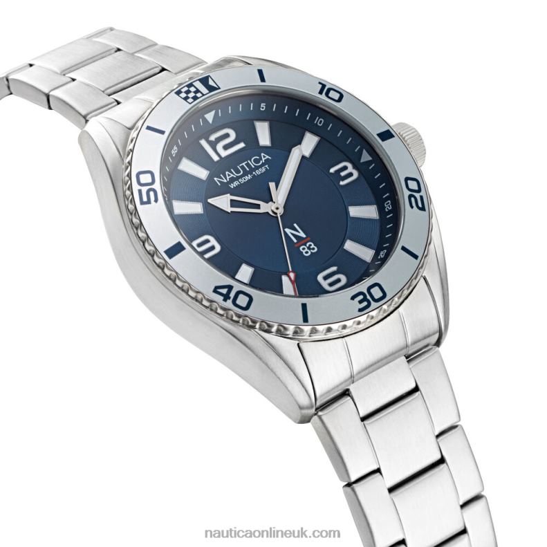 Nautica Finn World Silicone 3-Hand Watch L6J4L356 Multi Men
