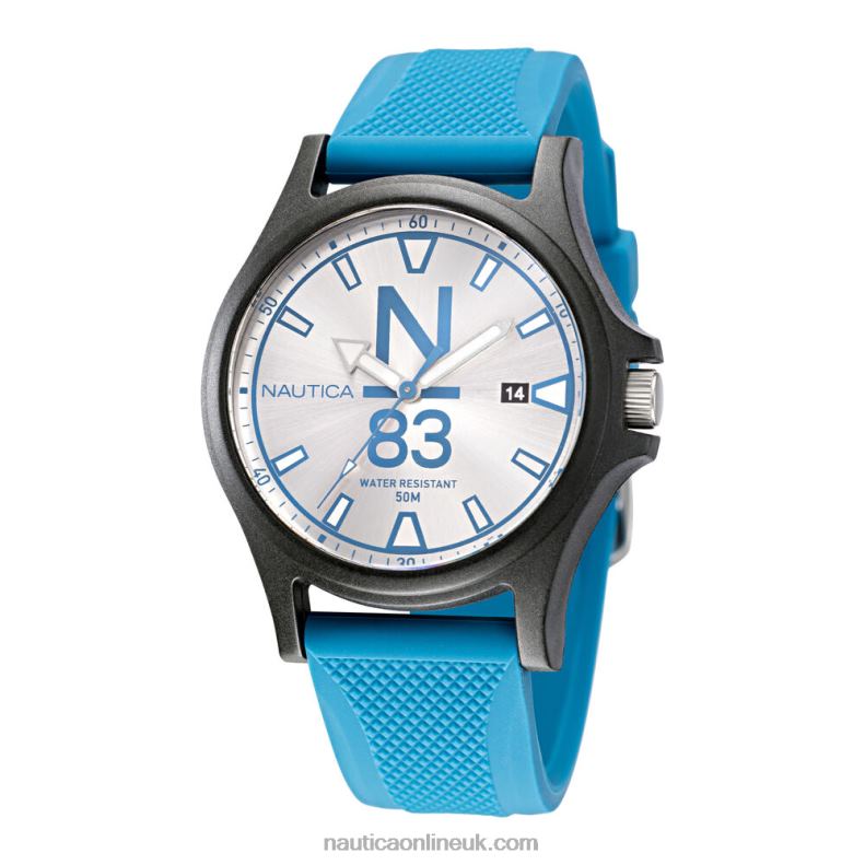 Nautica Java Sea Textured Silicone 3-Hand Watch L6J4L337 Multi Men