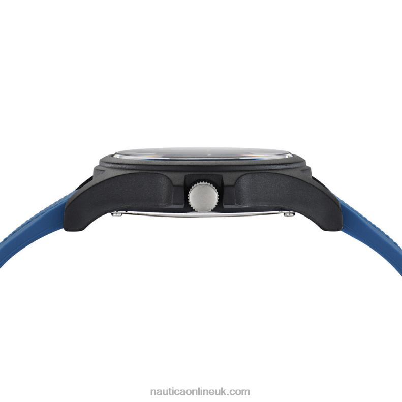 Nautica Java Sea Textured Silicone 3-Hand Watch L6J4L337 Multi Men
