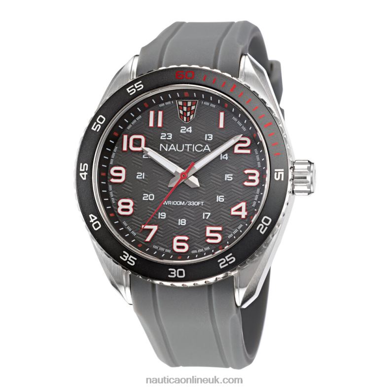 Nautica Key Biscane Silicone 3-Hand Watch L6J4L339 Multi Men