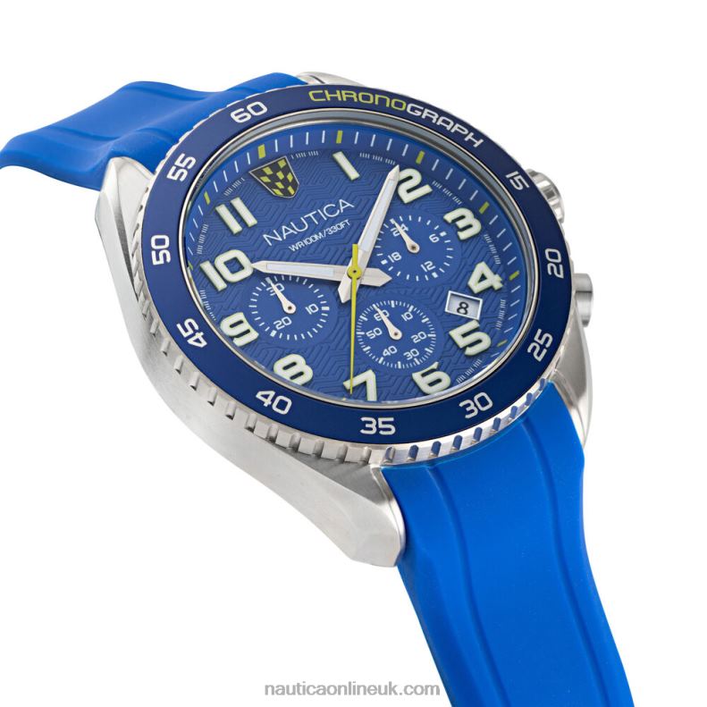 Nautica Key Biscane Silicone Chronograph Watch L6J4L347 Multi Men