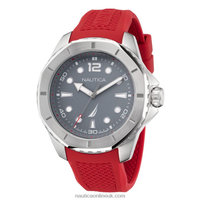 Nautica Koh May Bay Silicone 3-Hand Watch L6J4L338 Multi Men