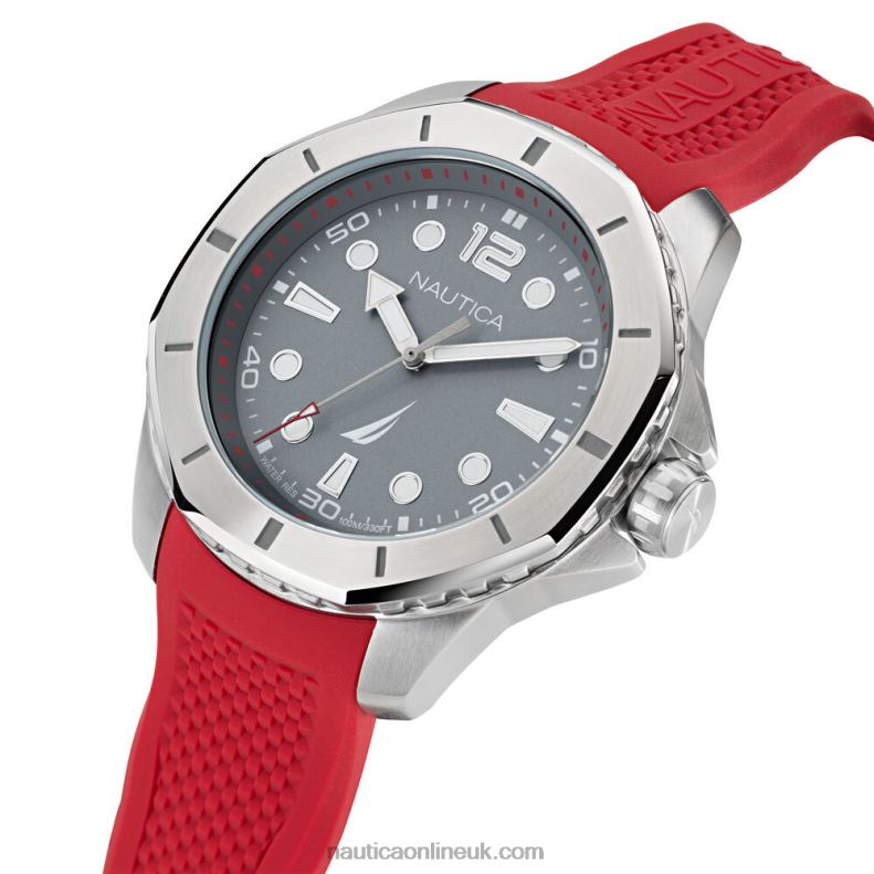 Nautica Koh May Bay Silicone 3-Hand Watch L6J4L338 Multi Men
