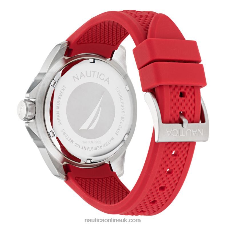 Nautica Koh May Bay Silicone 3-Hand Watch L6J4L338 Multi Men