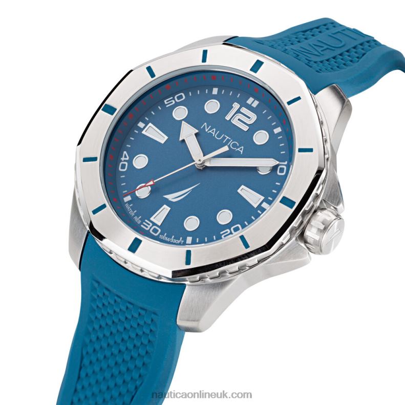 Nautica Koh May Bay Silicone 3-Hand Watch L6J4L341 Multi Men