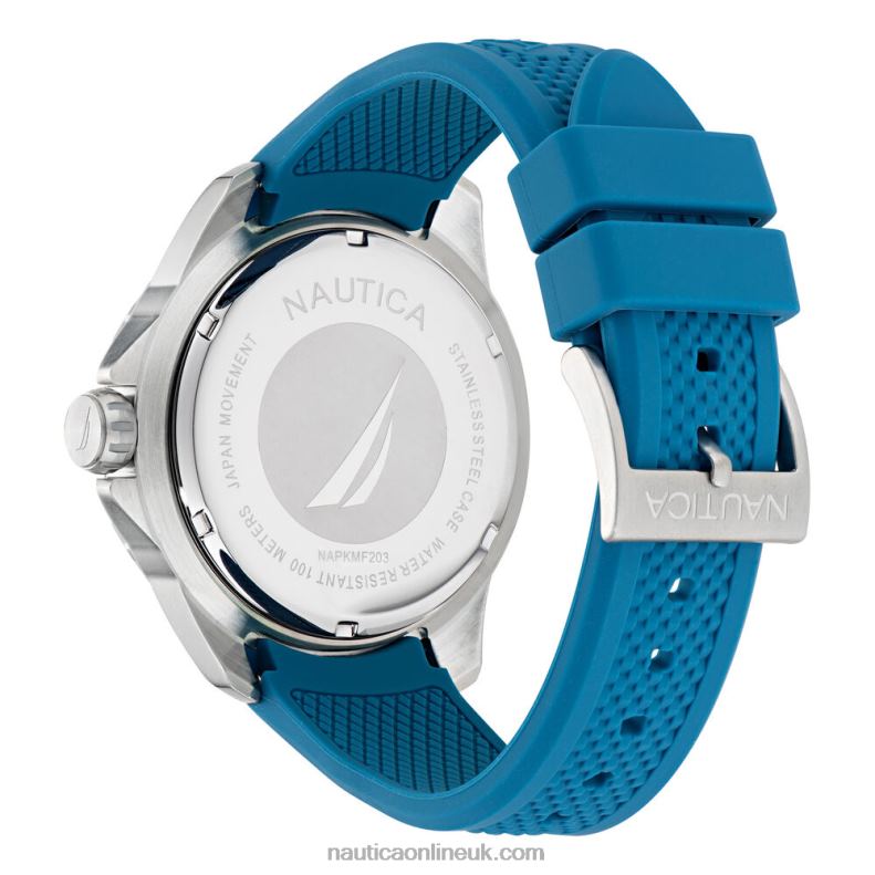 Nautica Koh May Bay Silicone 3-Hand Watch L6J4L341 Multi Men