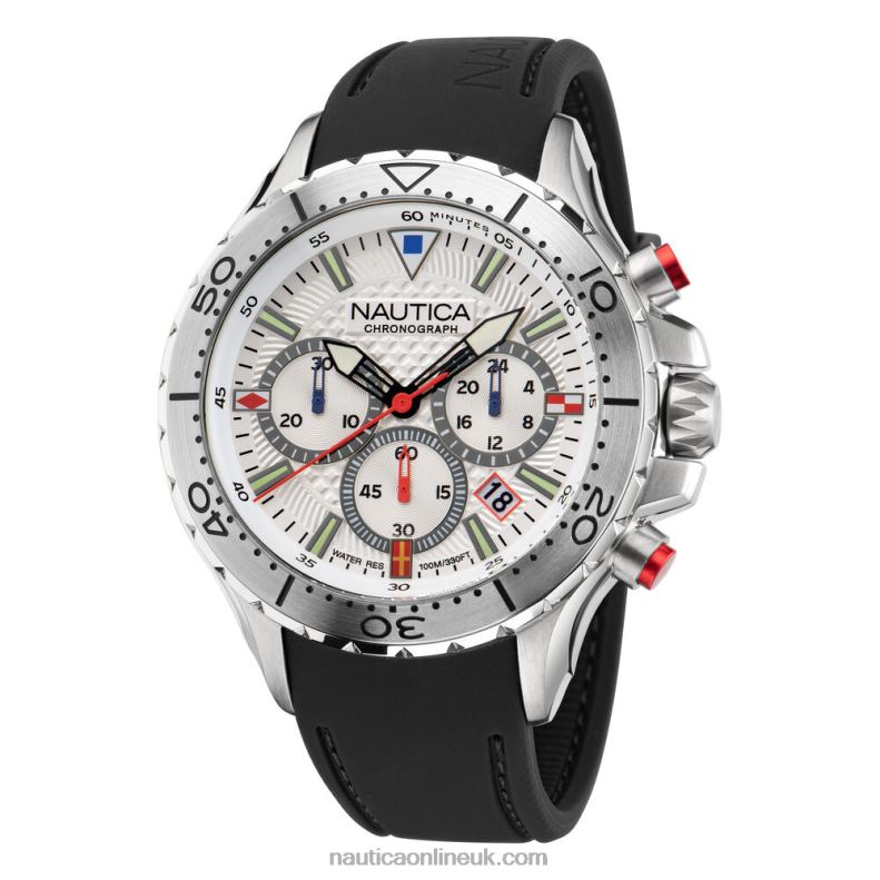 Nautica Nst Stainless Steel And Silicone Watch Box Set L6J4L269 Multi Men