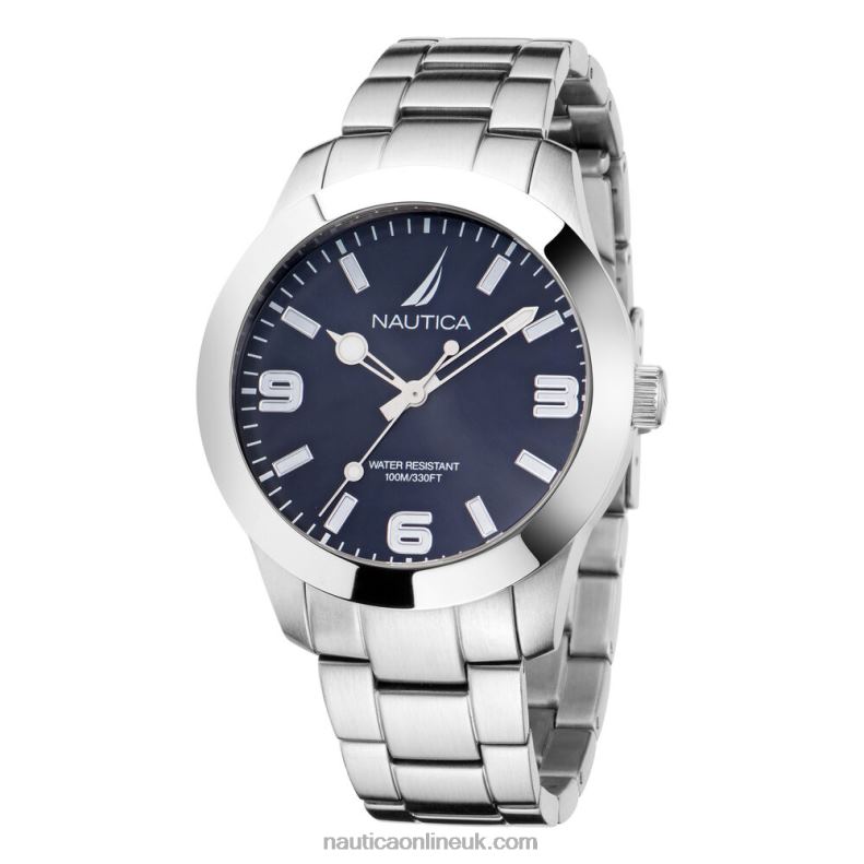 Nautica Pacific Beach Stainless Steel 3-Hand Watch L6J4L436 Multi Men
