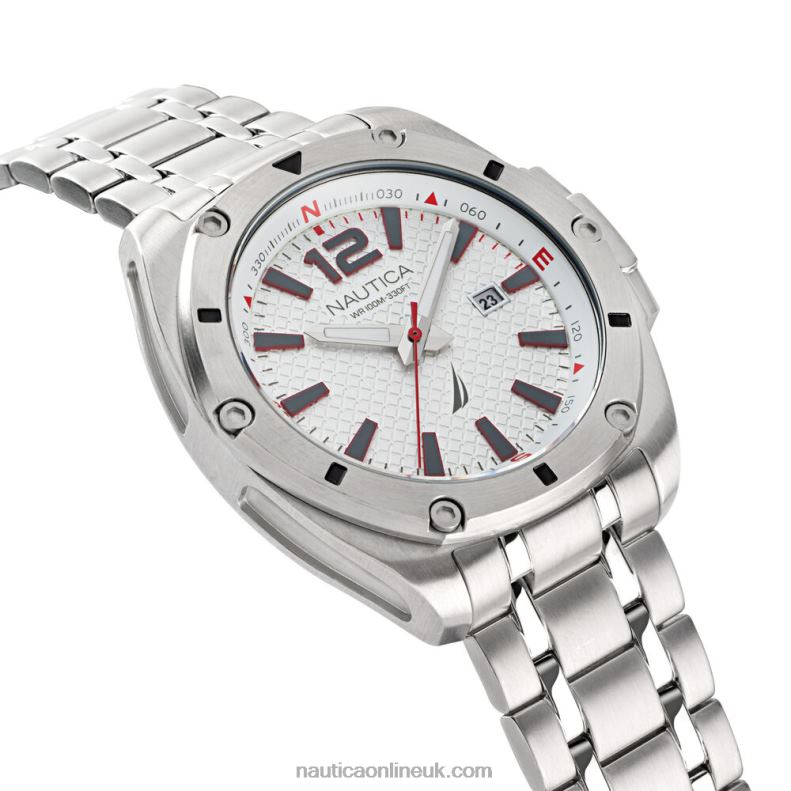 Nautica Stainless Steel 3-Hand Watch L6J4L354 Multi Men