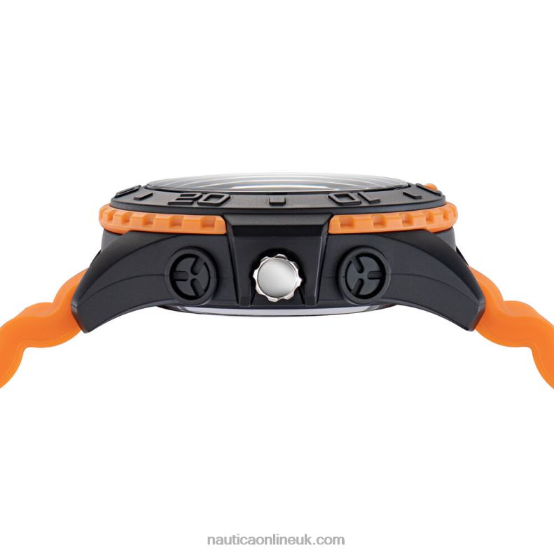 Nautica Textured Silicone 3-Hand Watch L6J4L308 Multi Men