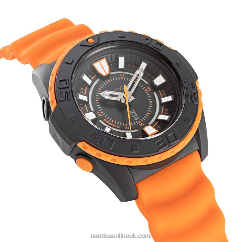 Nautica Textured Silicone 3-Hand Watch L6J4L308 Multi Men