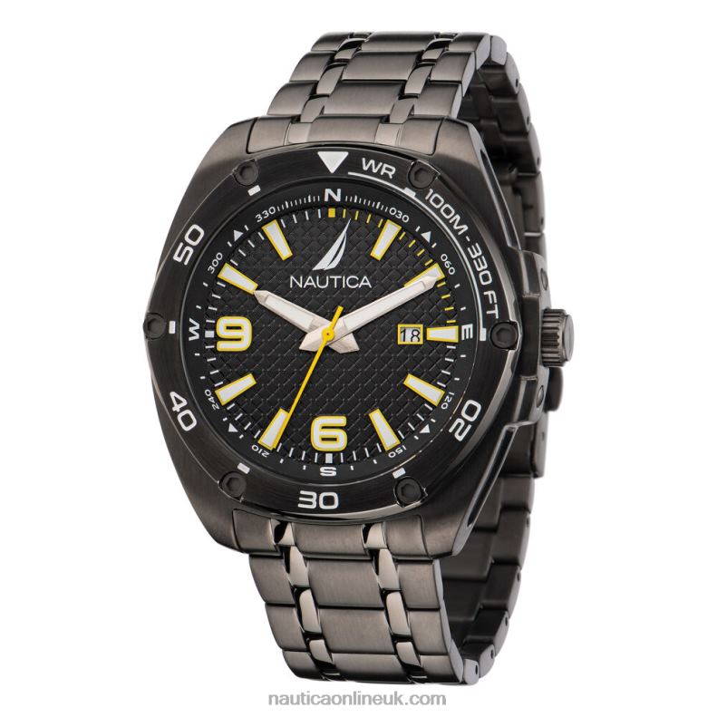 Nautica Tin Can Bay Stainless Steel 3-Hand Watch L6J4L395 Multi Men