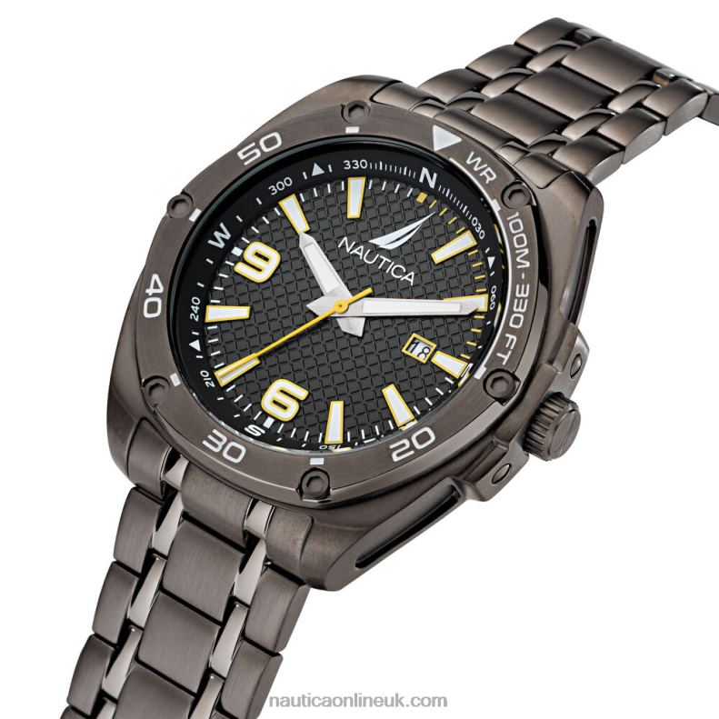 Nautica Tin Can Bay Stainless Steel 3-Hand Watch L6J4L395 Multi Men