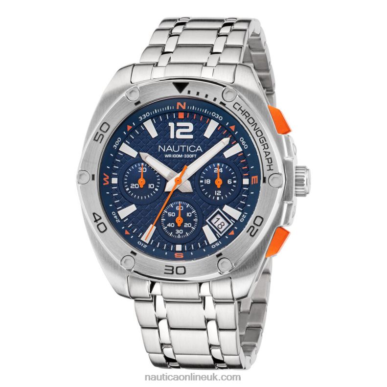 Nautica Tin Can Bay Stainless Steel And Silicone Watch Box Set L6J4L90 Multi Men