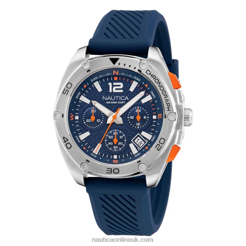 Nautica Tin Can Bay Stainless Steel And Silicone Watch Box Set L6J4L90 Multi Men