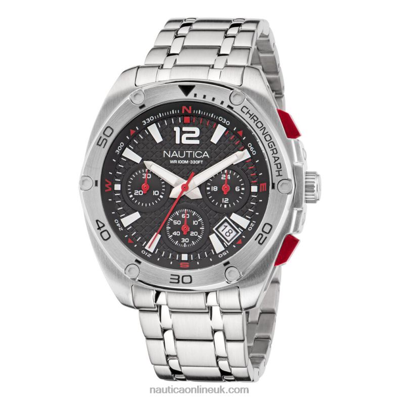 Nautica Tin Can Bay Stainless Steel Chronograph Watch L6J4L213 Multi Men