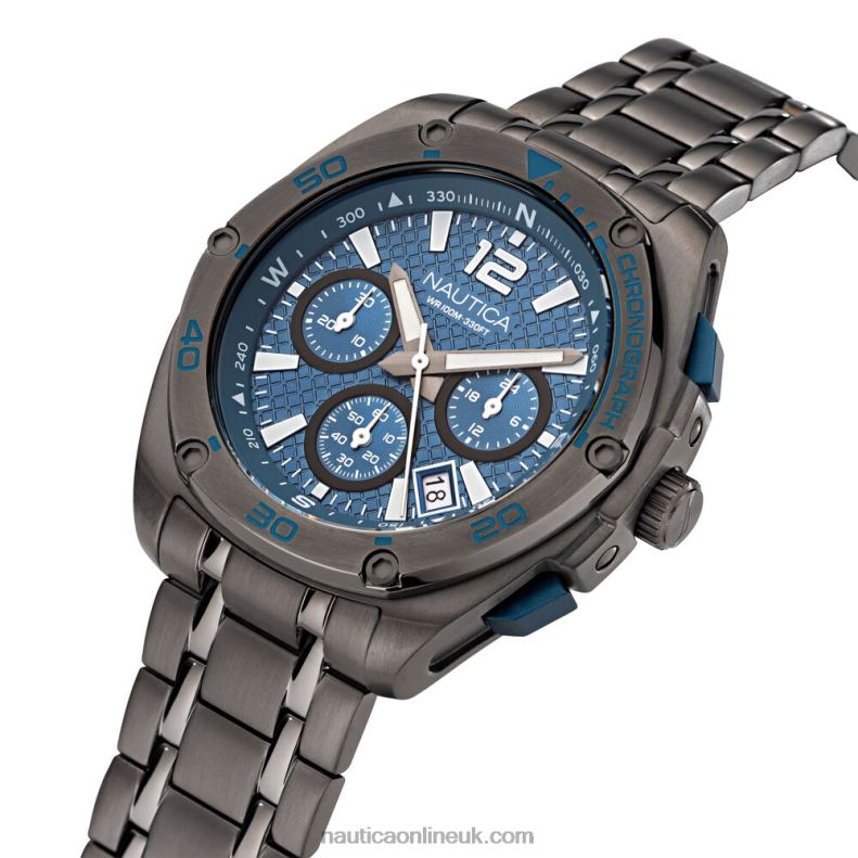 Nautica Tin Can Bay Stainless Steel Chronograph Watch L6J4L89 Multi Men