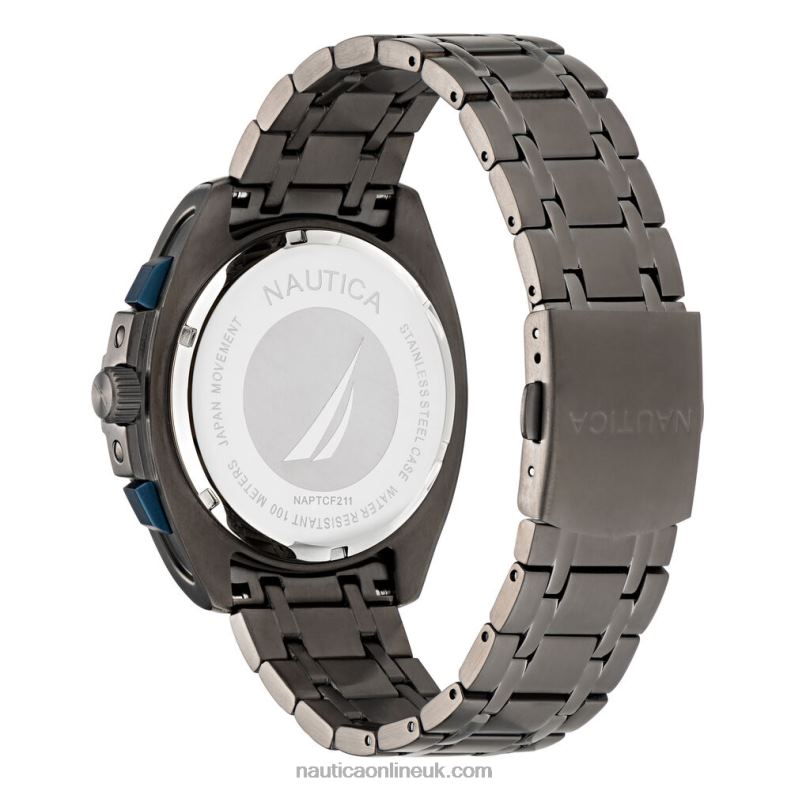 Nautica Tin Can Bay Stainless Steel Chronograph Watch L6J4L89 Multi Men