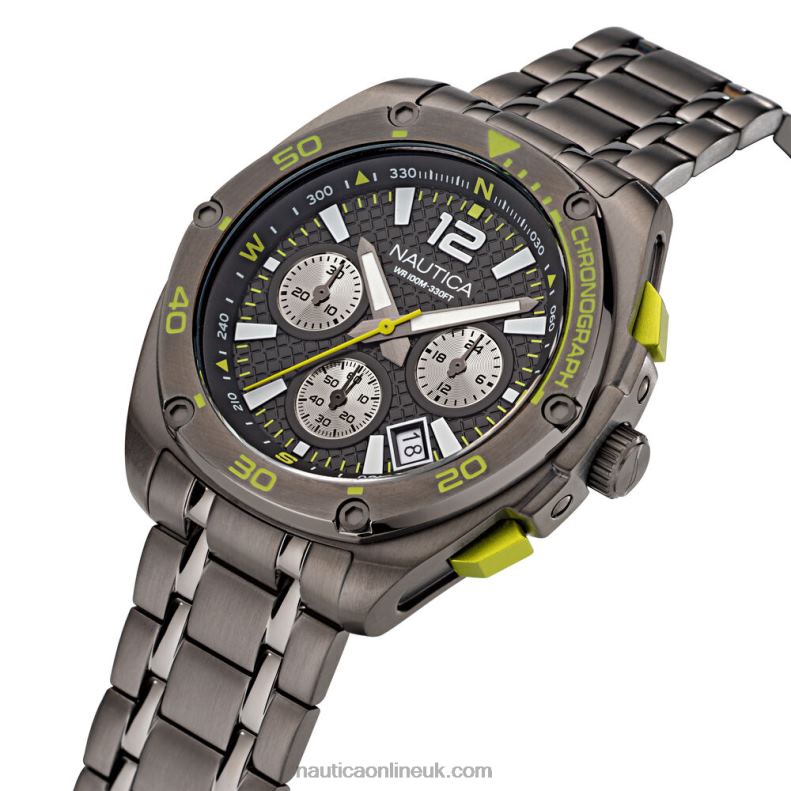 Nautica Tin Can Bay Stainless Steel Chronograph Watch L6J4L98 Multi Men