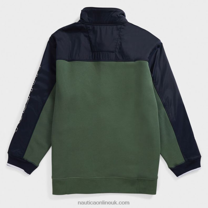 Nautica Big & Tall Colorblock Full Zip Track Jacket L6J4L604 Pineforest Men