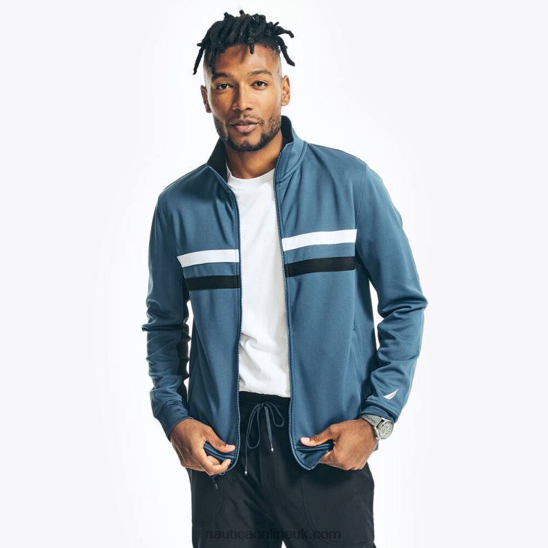 Nautica Big & Tall Navtech Sustainably Crafted Full-Zip Track Jacket L6J4L501 Lapis Blue Men