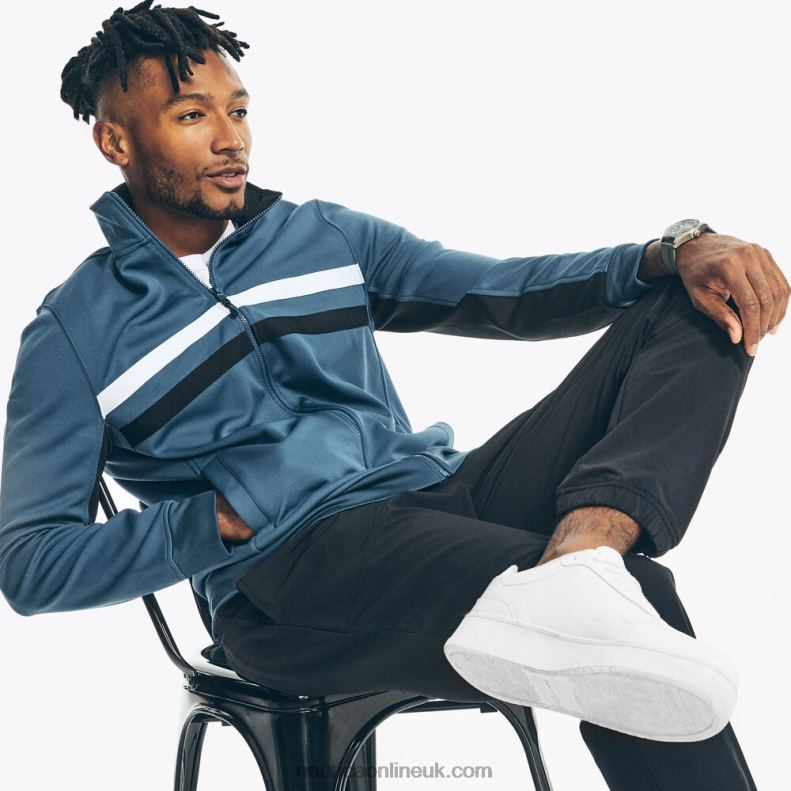Nautica Big & Tall Navtech Sustainably Crafted Full-Zip Track Jacket L6J4L501 Lapis Blue Men