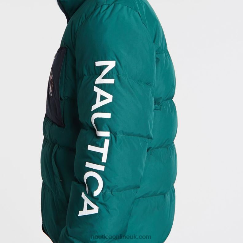 Nautica Big & Tall Puffer Jacket With Tempasphere L6J4L641 Olive Men