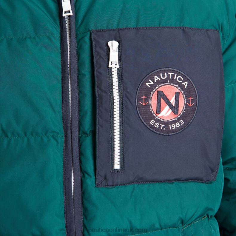 Nautica Big & Tall Puffer Jacket With Tempasphere L6J4L641 Olive Men