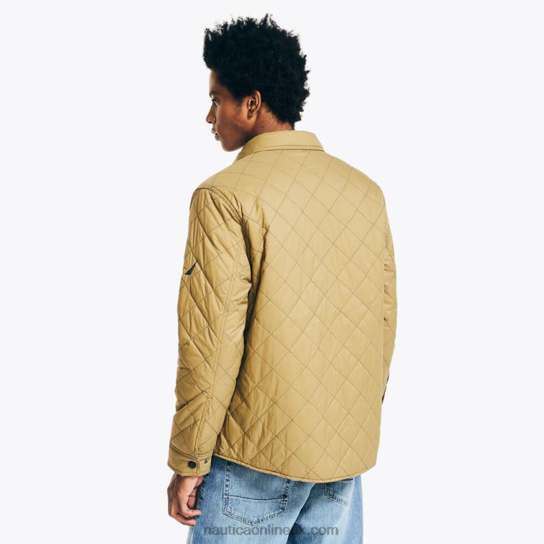 Nautica Big & Tall Sustainably Crafted Tempasphere Quilted Shirt Jacket L6J4L561 Bimini Green Men