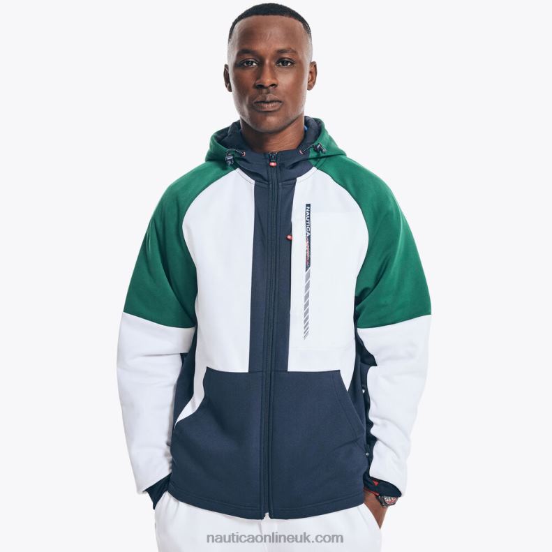 Nautica Competition Sustainably Crafted Full-Zip Jacket L6J4L516 Bright White Men