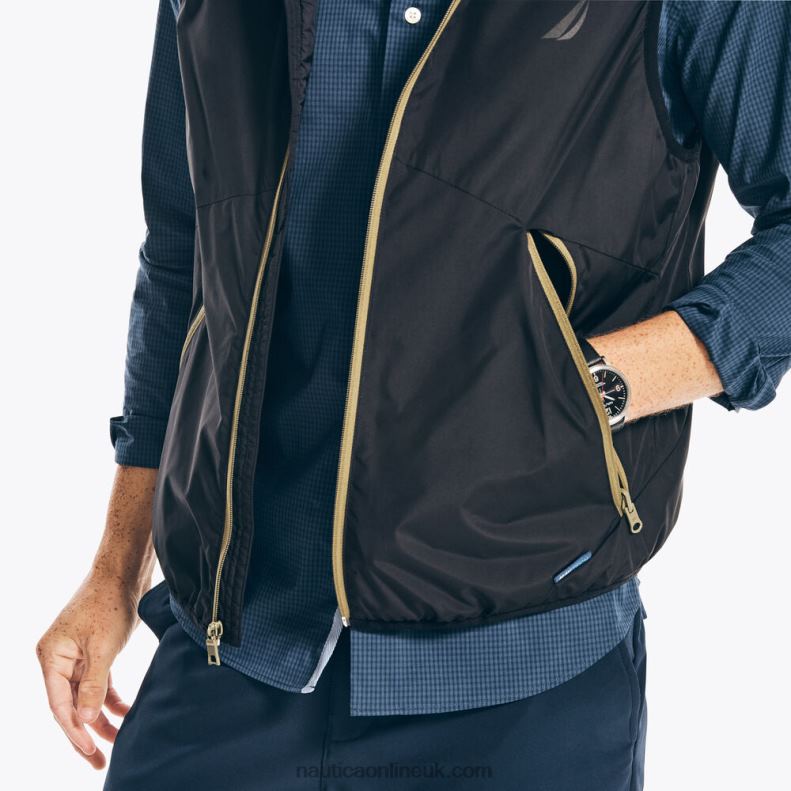 Nautica Navtech Sustainably Crafted Water-Resistant Vest L6J4L470 True Black Men