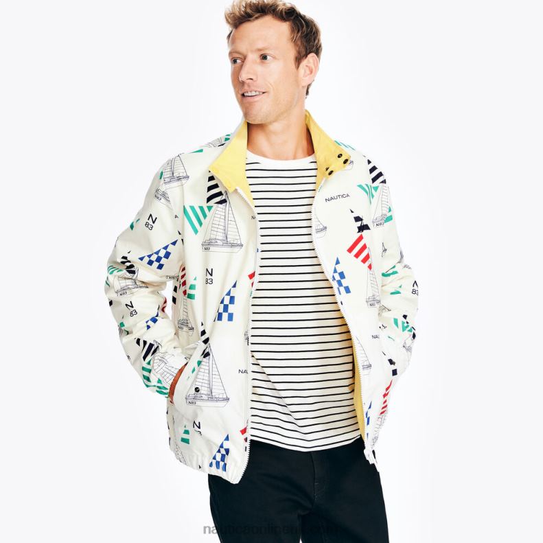 Nautica Reversible Sailing Jacket L6J4L489 Bright White Men
