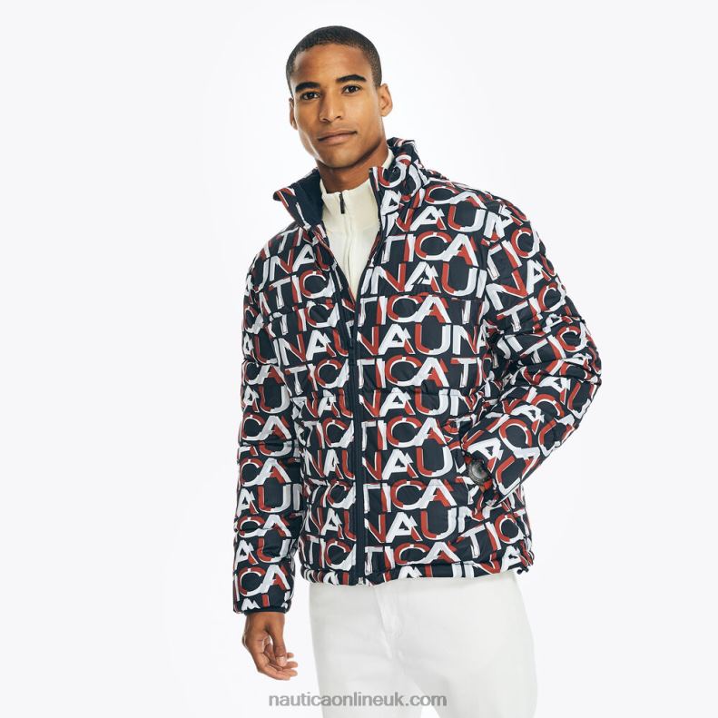 Nautica Sustainably Crafted Tempasphere Bomber Jacket L6J4L315 Navy Men