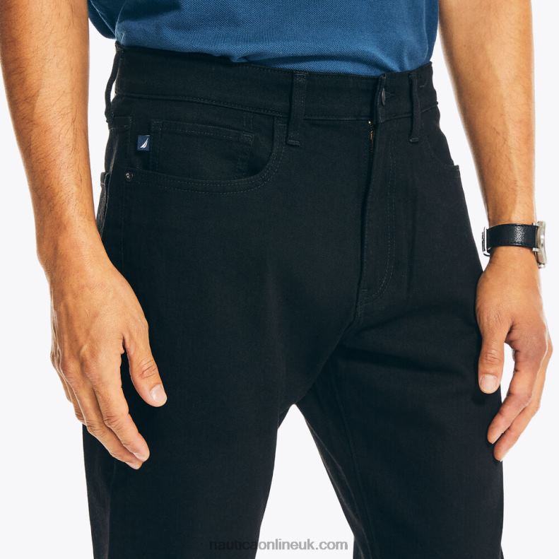 Nautica Vintage Straight Stretch Denim L6J4L708 Black Ink Wash Men