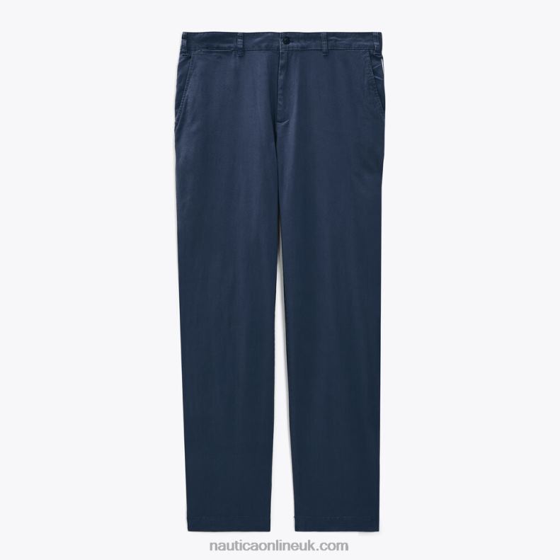 Nautica Big & Tall Classic Fit Deck Pant L6J4L601 Distressed Blue Wash Men