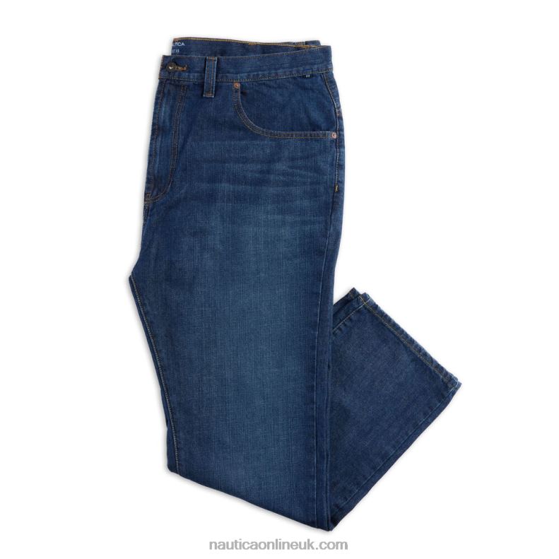 Nautica Big & Tall Straight Fit Denim L6J4L656 Sinker Blue Denim Wash Men