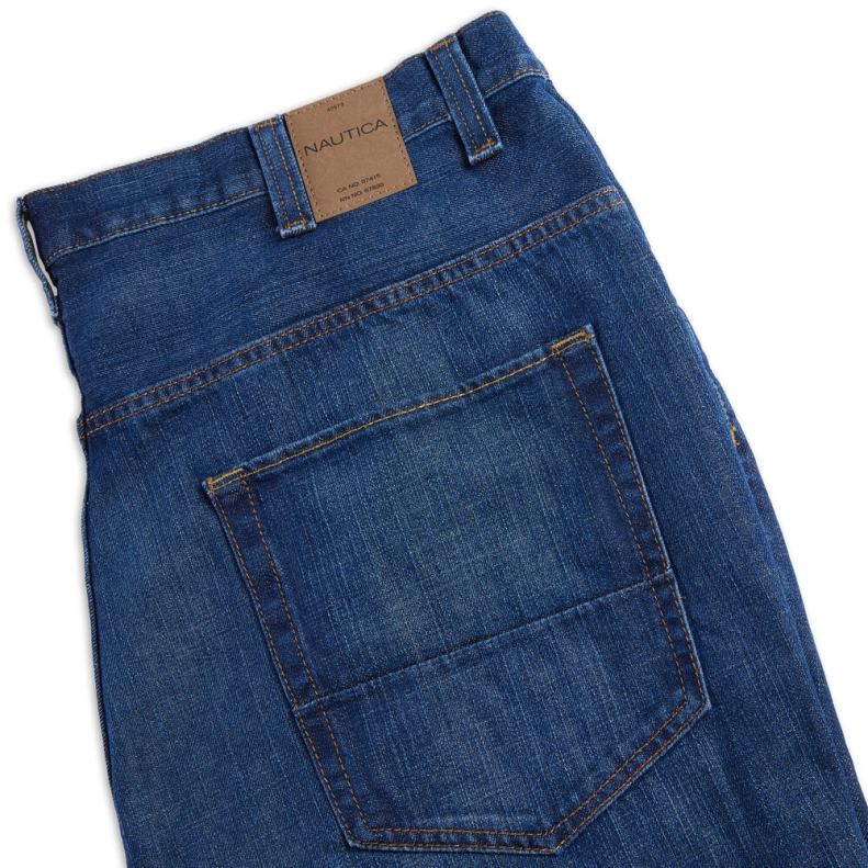 Nautica Big & Tall Straight Fit Denim L6J4L656 Sinker Blue Denim Wash Men