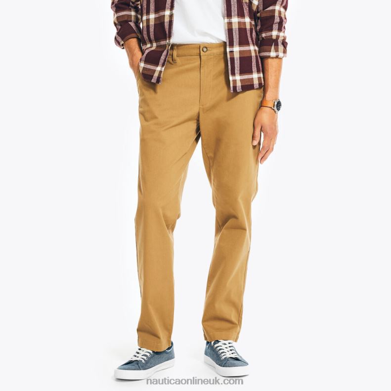 Nautica Classic Fit Deck Pant L6J4L599 Oyster Brown Men