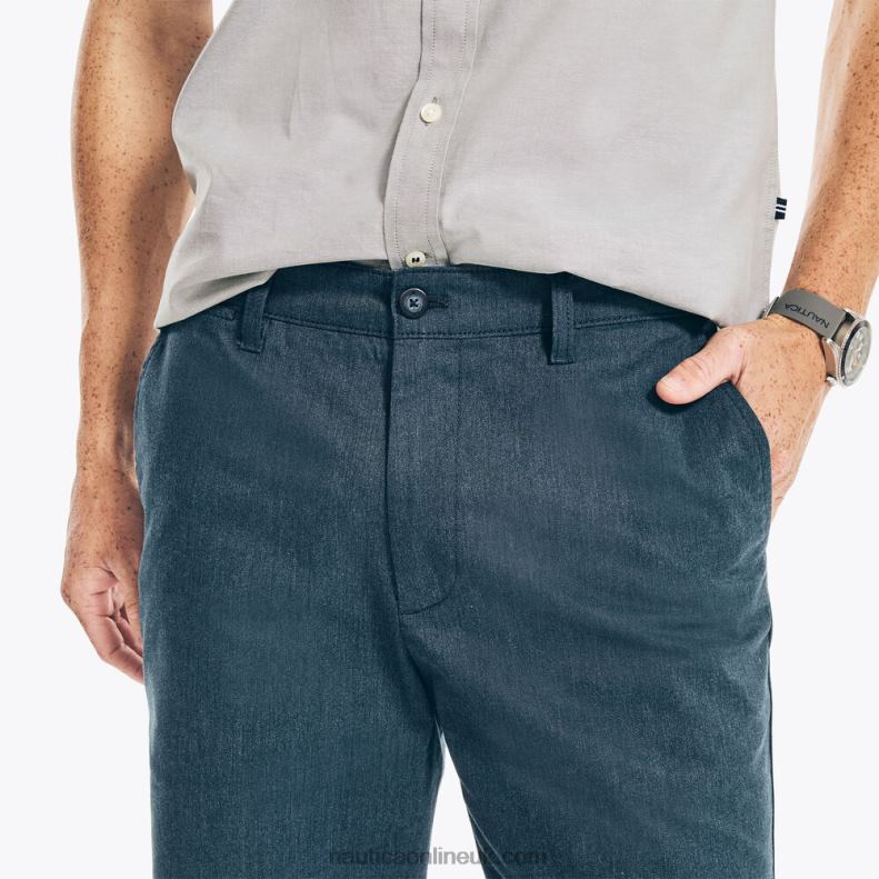 Nautica Classic Fit Heathered Pant L6J4L40 Stormy Blue Heather Men