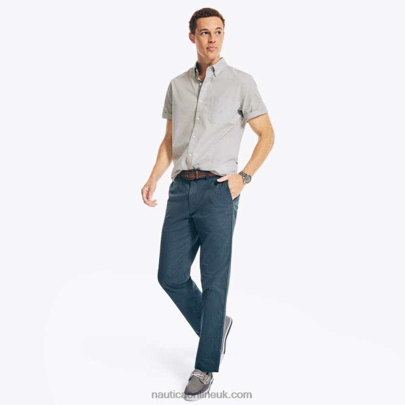 Nautica Classic Fit Heathered Pant L6J4L40 Stormy Blue Heather Men