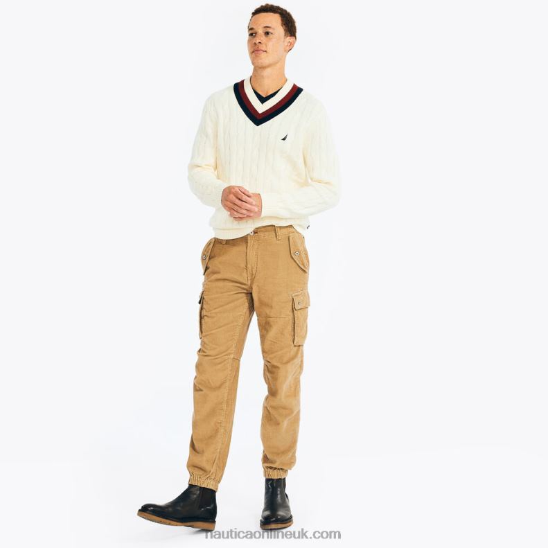 Nautica Corduroy Cargo Jogger L6J4L637 Tuscany Tan Men