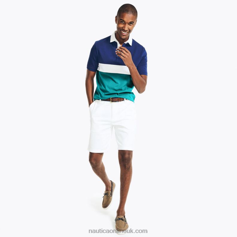 Nautica Big & Tall Classic Fit Colorblock Polo L6J4L643 Blue Depths Men