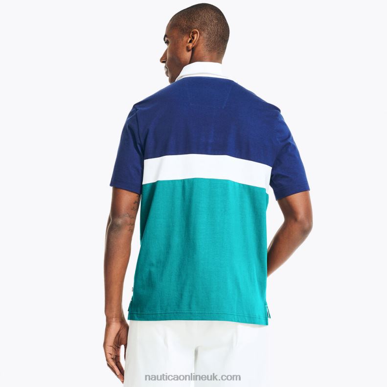 Nautica Big & Tall Classic Fit Colorblock Polo L6J4L643 Blue Depths Men