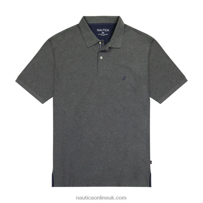 Nautica Big & Tall Classic Fit Deck Polo L6J4L430 Charcoal Heather Men