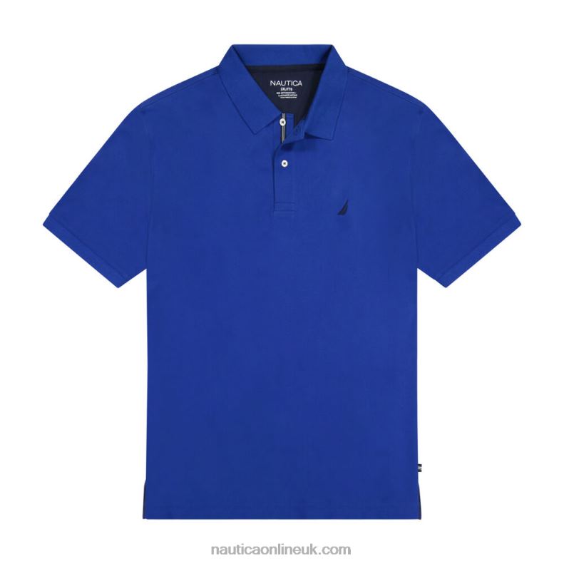 Nautica Big & Tall Classic Fit Performance Deck Polo L6J4L630 Aqua Sky Men