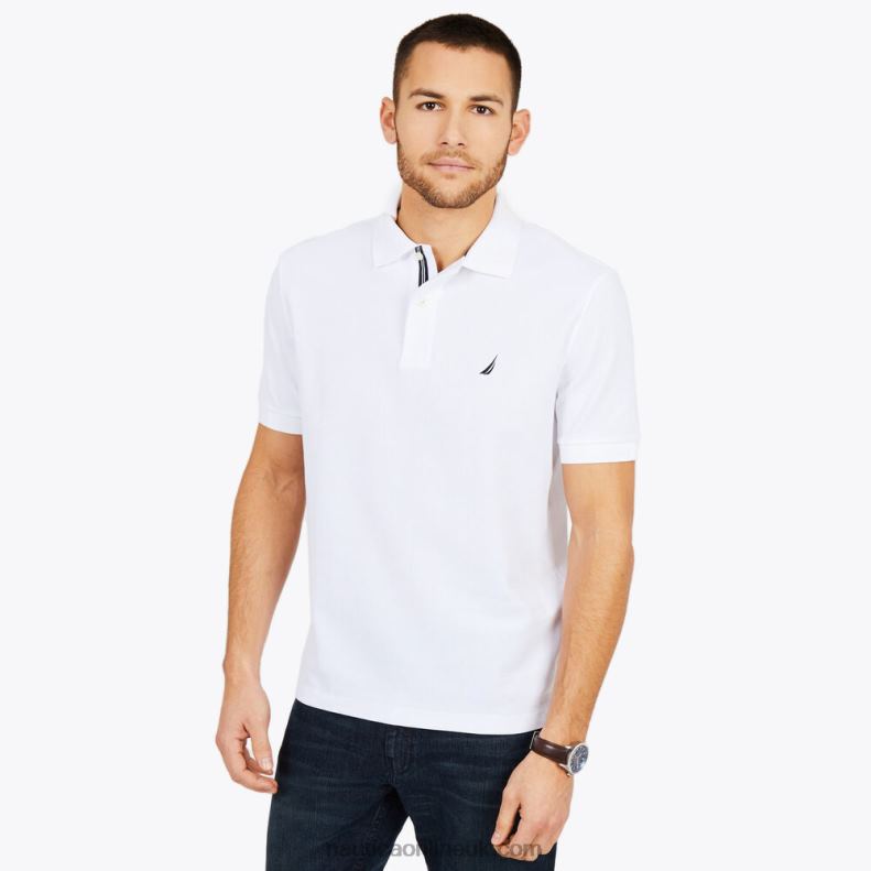 Nautica Big & Tall Classic Fit Performance Deck Polo L6J4L711 Bright White Men