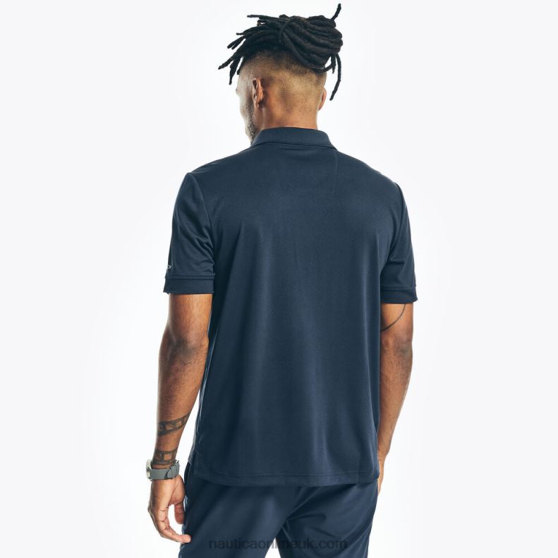 Nautica Big & Tall Navtech Classic Fit Striped Polo L6J4L414 Navy Men